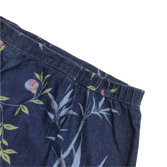 Sag Harbor Sport Tropical Lightweight Zip & Tie Wide Leg Cropped Jeans Blue XL - Picture 13 of 16